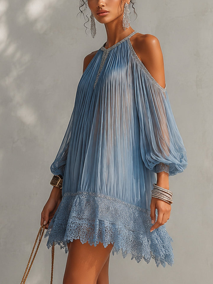 Azzurra | Ruched Off-Shoulder Mini Dress