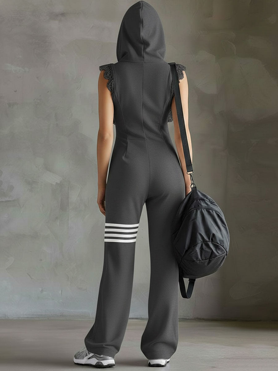 Alba | Hooded Striped Tracksuit Set