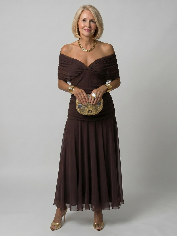 Raffaella | Off-Shoulder Midi Dress