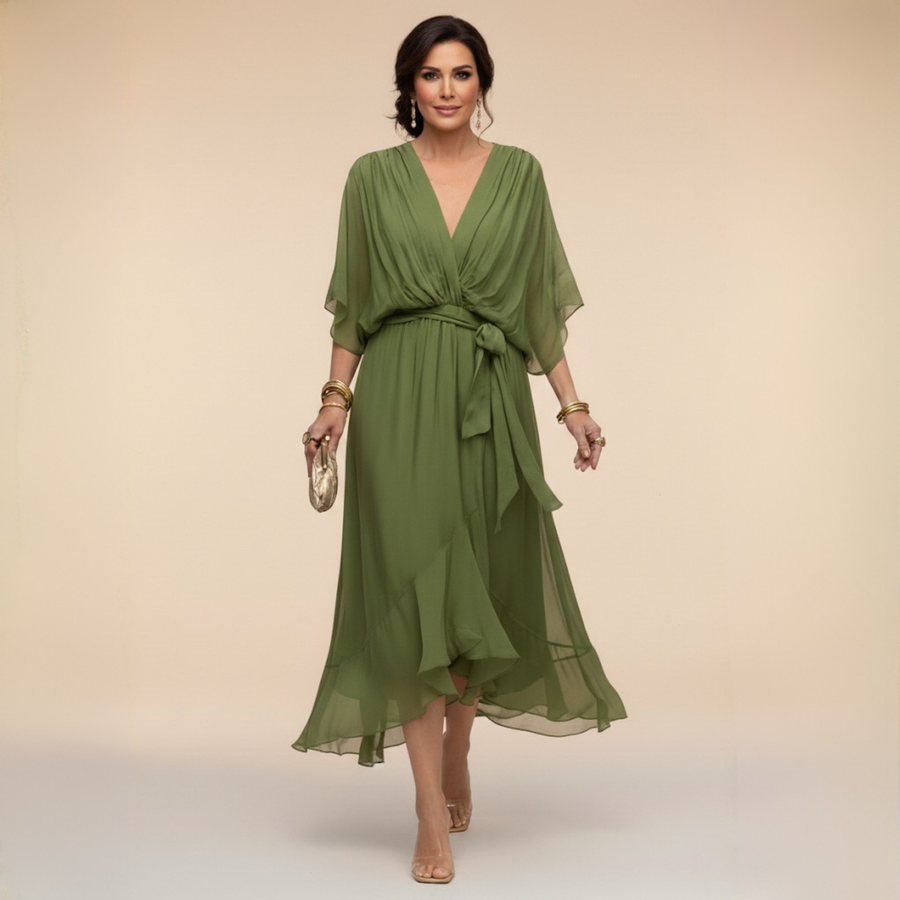 Marcella | Wrap Style V-Neck Dress