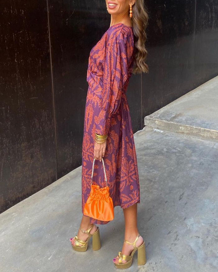 Simona | Printed Midi Dress