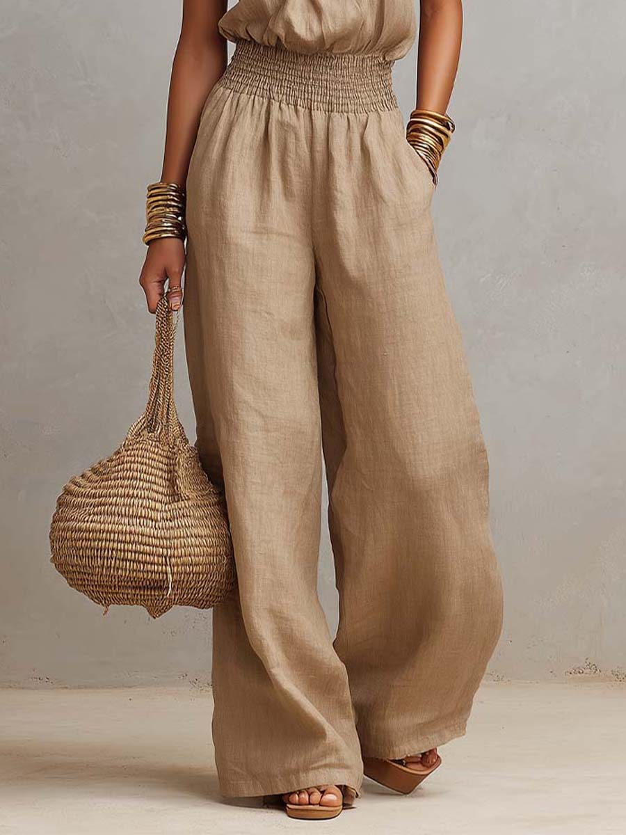 Salina | Halter Neck Wide-Leg Jumpsuit