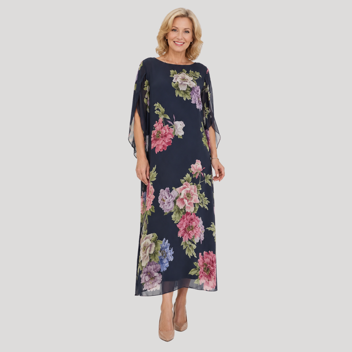 Cecilia | Dark Floral Maxi Dress
