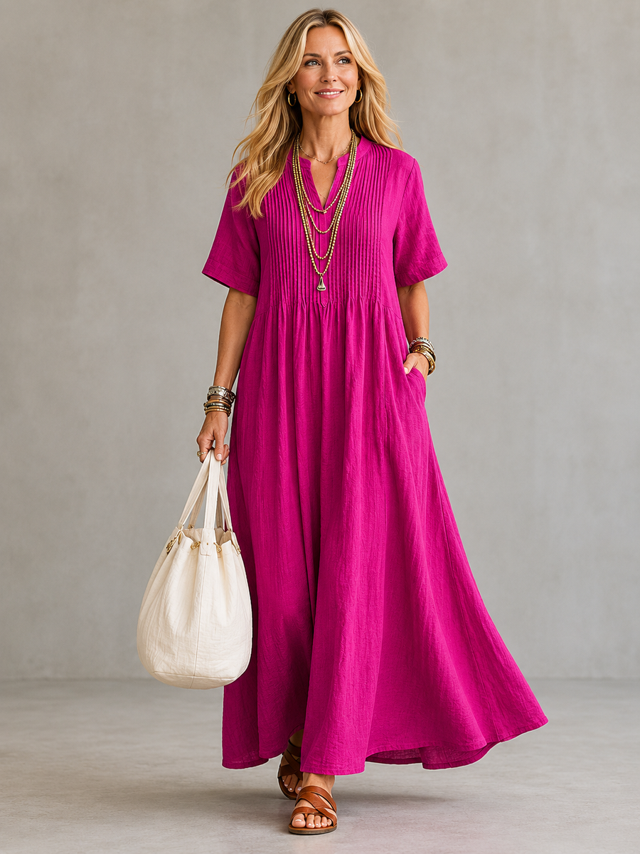 Martina | Pleated Maxi Dress