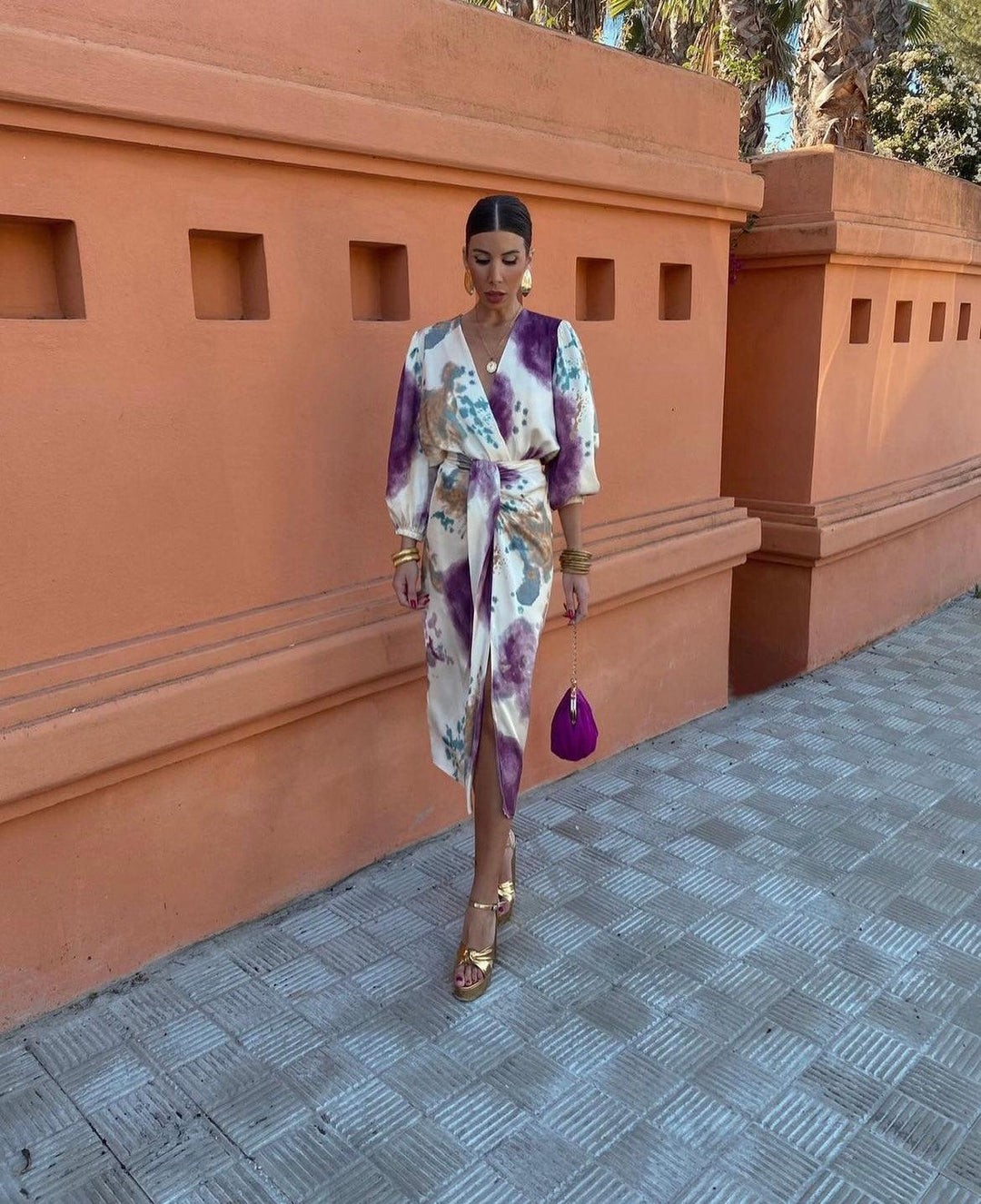 Angelica | Satin Wrap Dress