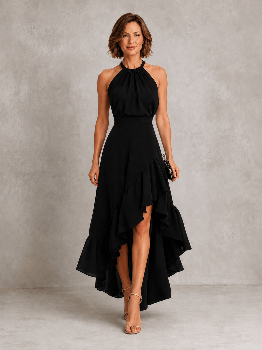 Chloe | Halter Ruffle Hem