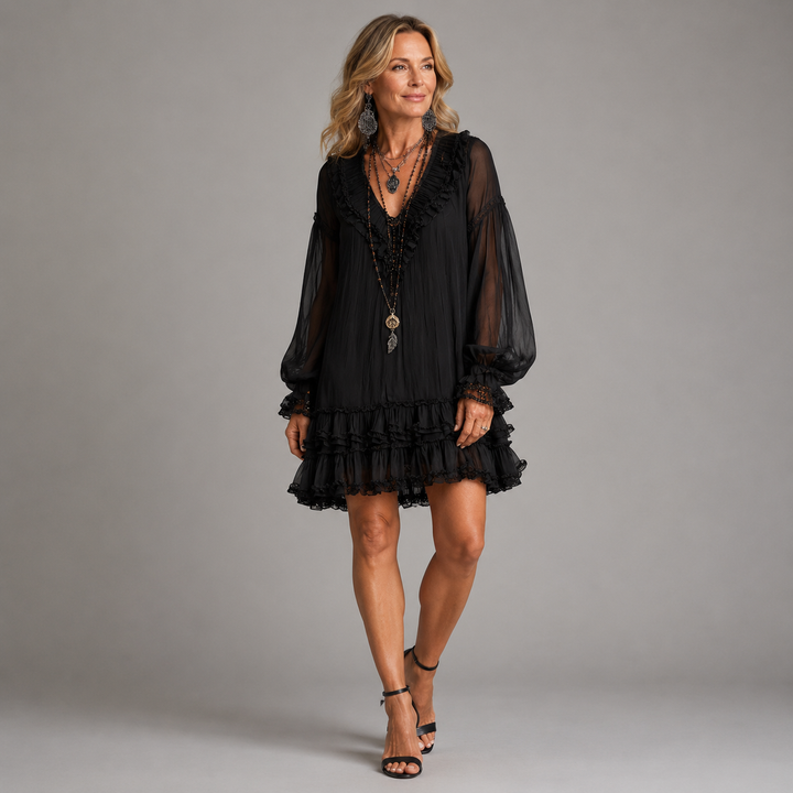 Milena | Ruffle A-Line Mini Dress