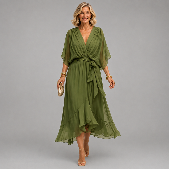 Marcella | Wrap Style V-Neck Dress