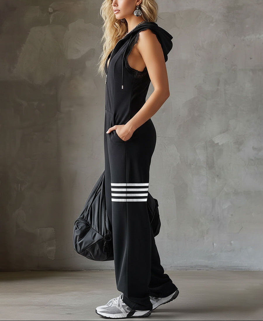 Alba | Hooded Striped Tracksuit Set