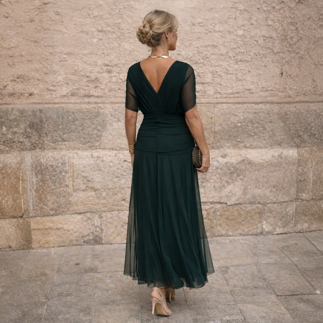 Cosima | Off Shoulder Chiffon Maxi Dress