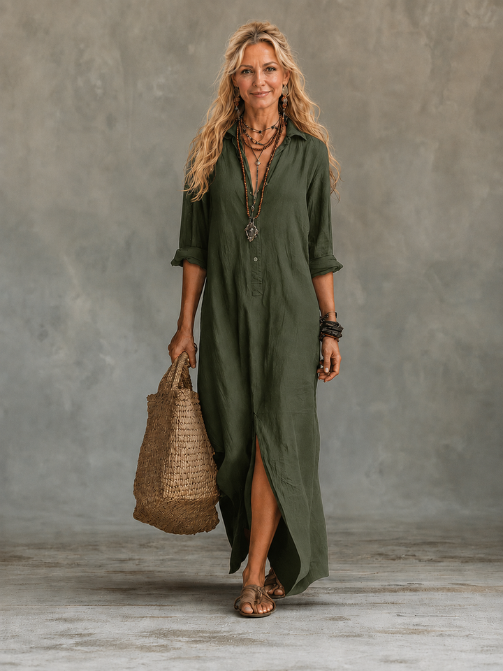 Vivienne | Button-Down Maxi Dress