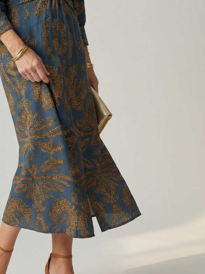 Greta | Long Sleeve Wrap Midi Dress