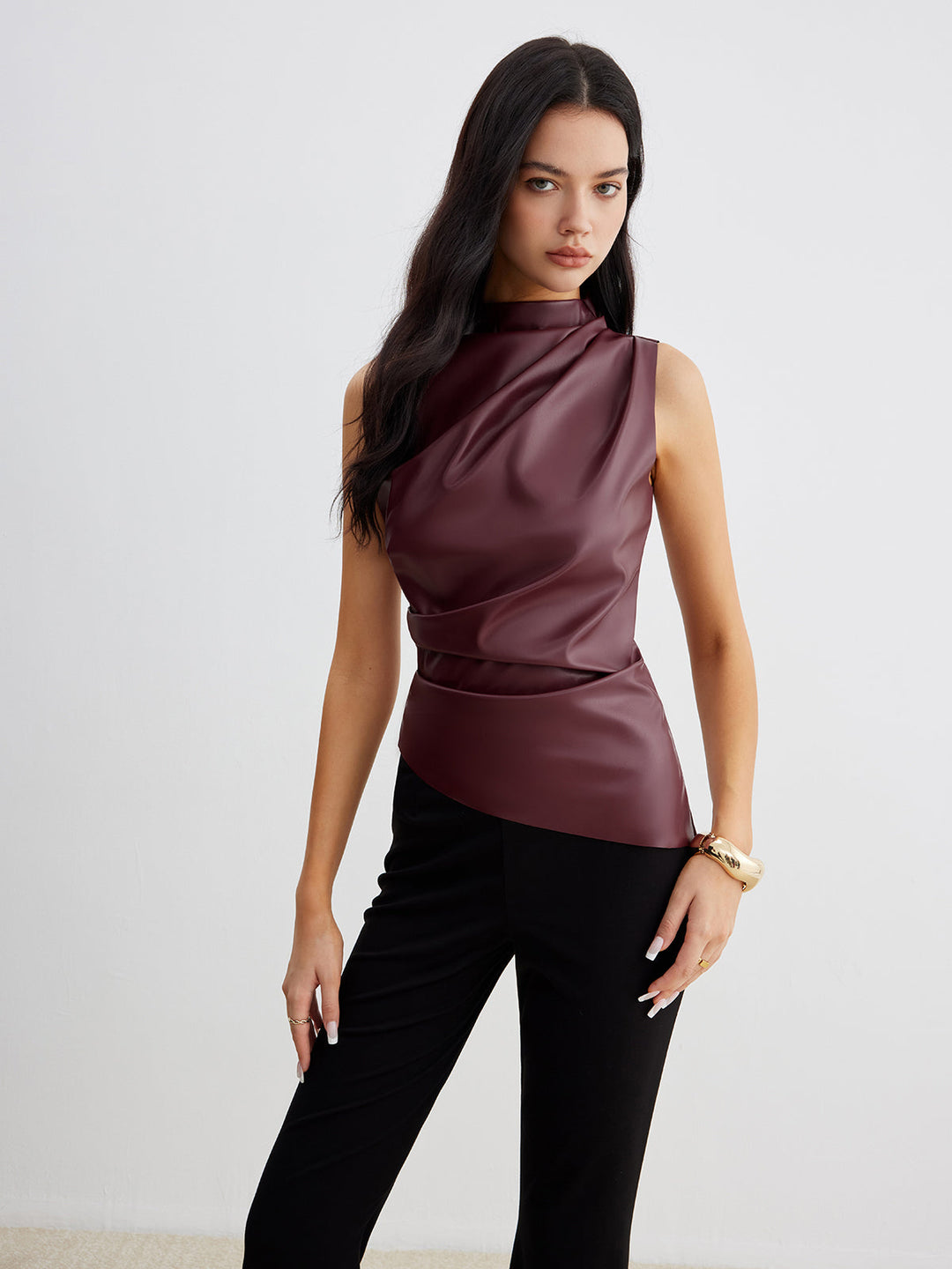 Ella | Women’s Summer Sleeveless Chic High Neck Top