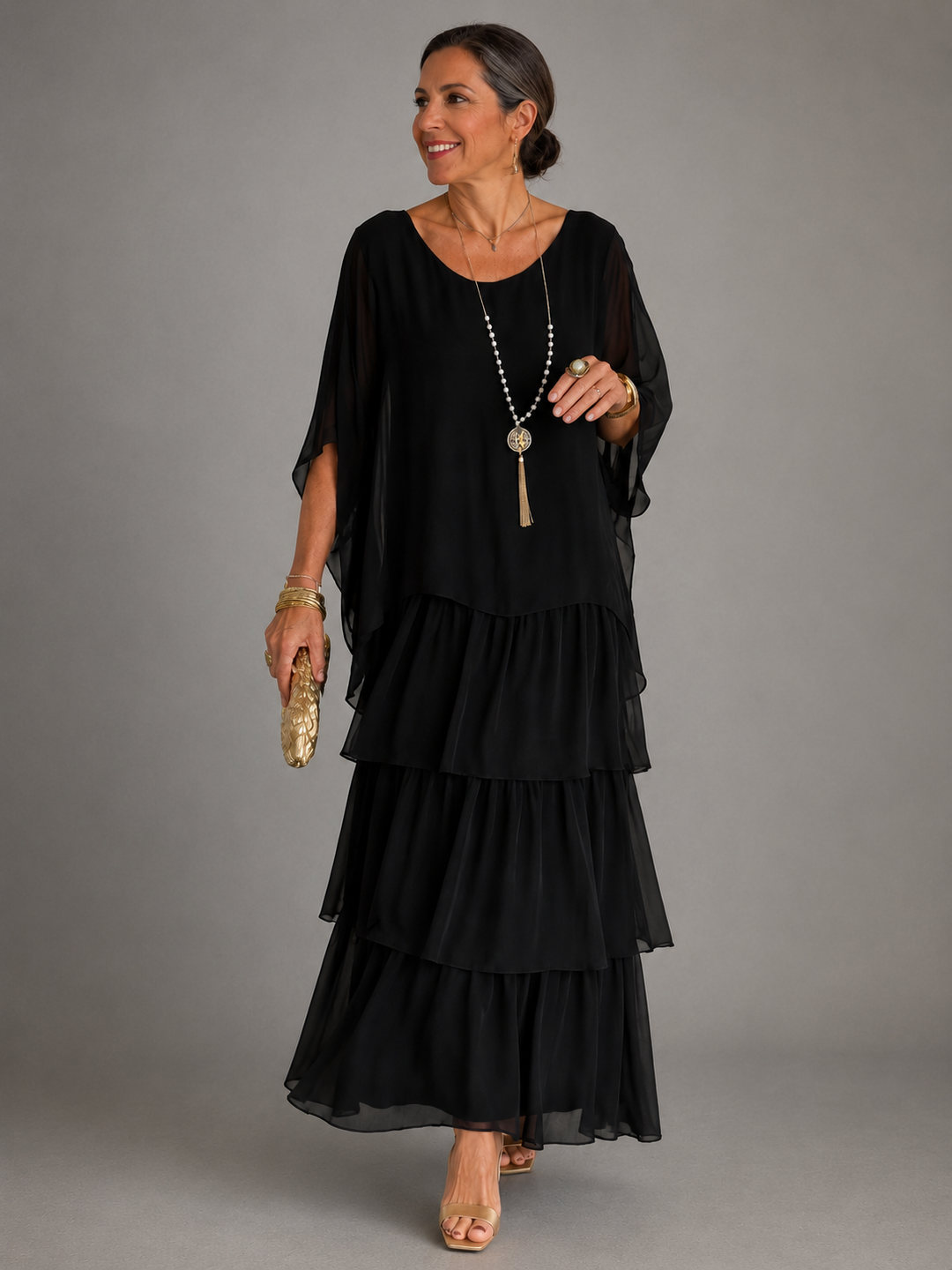 Flavia | Layered Flowy Maxi Dress