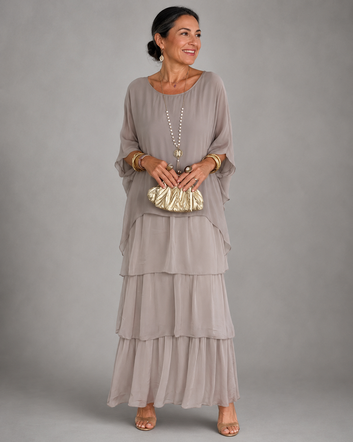 Flavia | Layered Flowy Maxi Dress