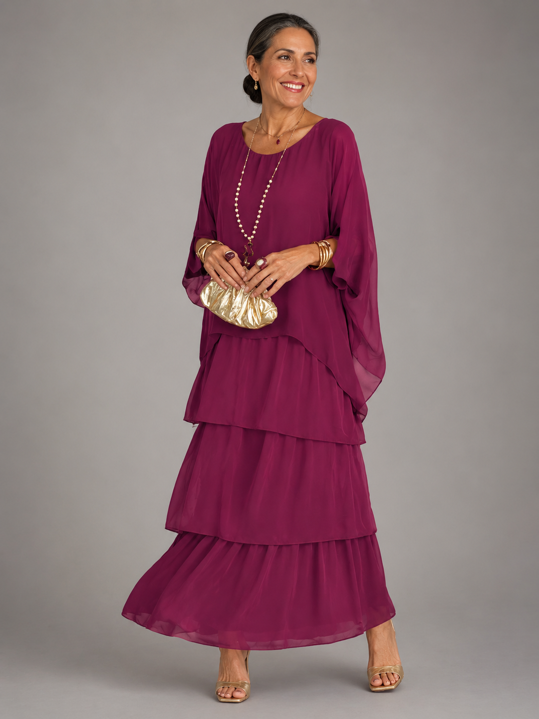 Flavia | Layered Flowy Maxi Dress