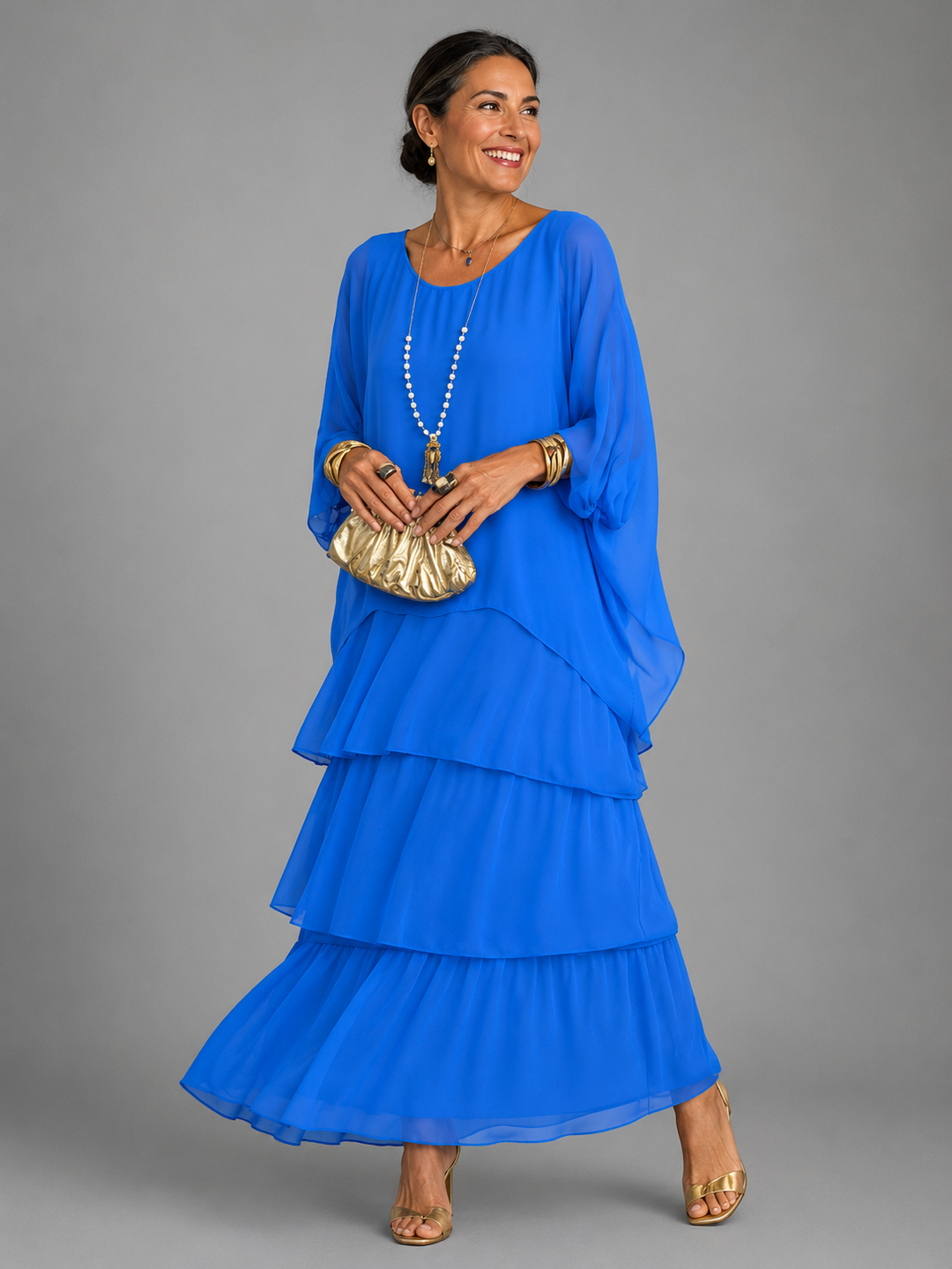 Flavia | Layered Flowy Maxi Dress