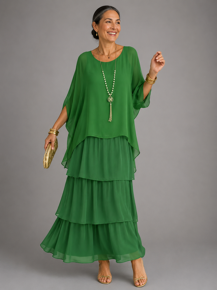 Flavia | Layered Flowy Maxi Dress