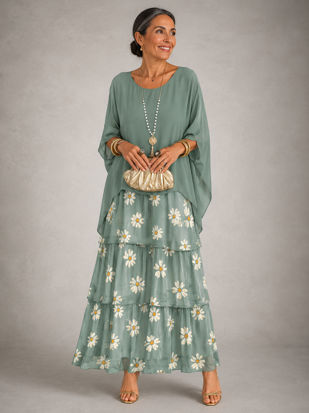 Flavia | Layered Flowy Maxi Dress