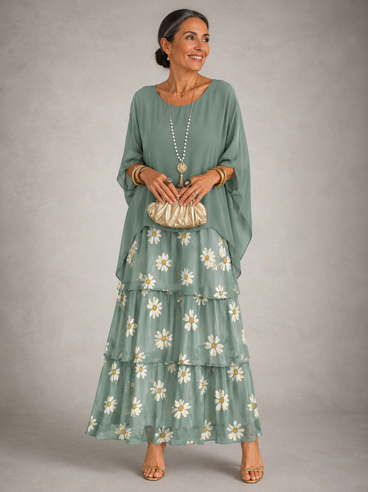Flavia | Layered Flowy Maxi Dress