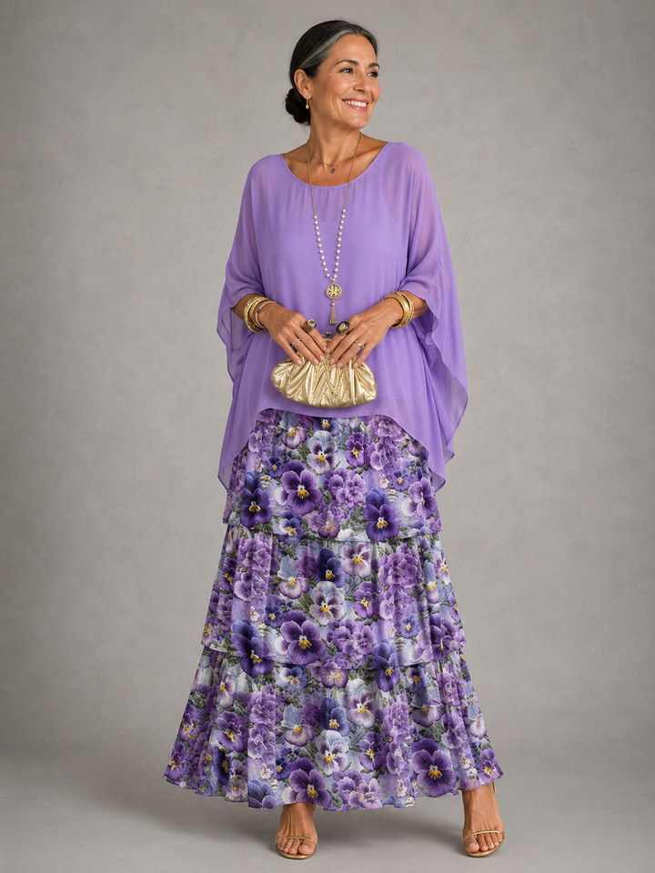 Flavia | Layered Flowy Maxi Dress