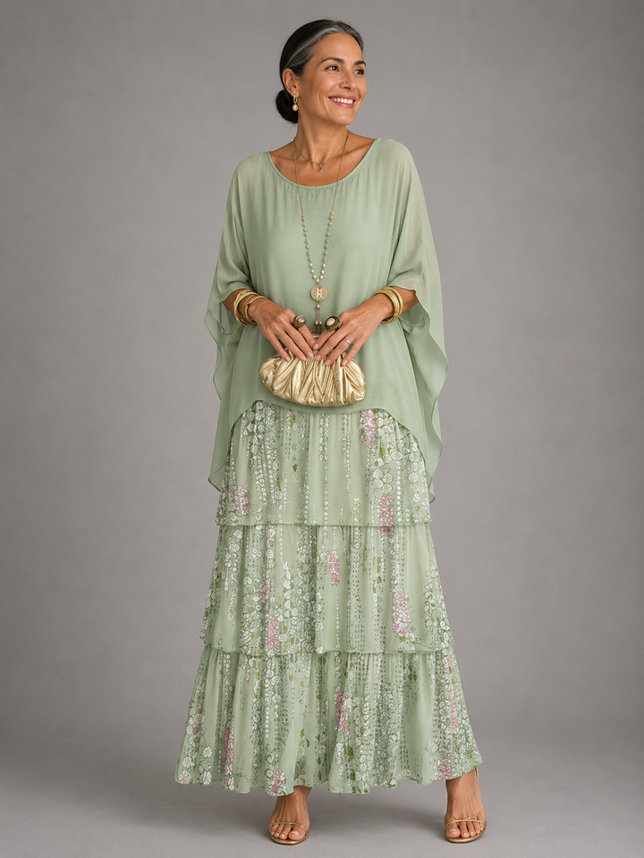 Flavia | Layered Flowy Maxi Dress