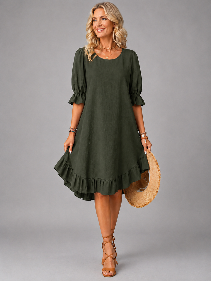 Caterina | Ruffle Hem Midi Dress