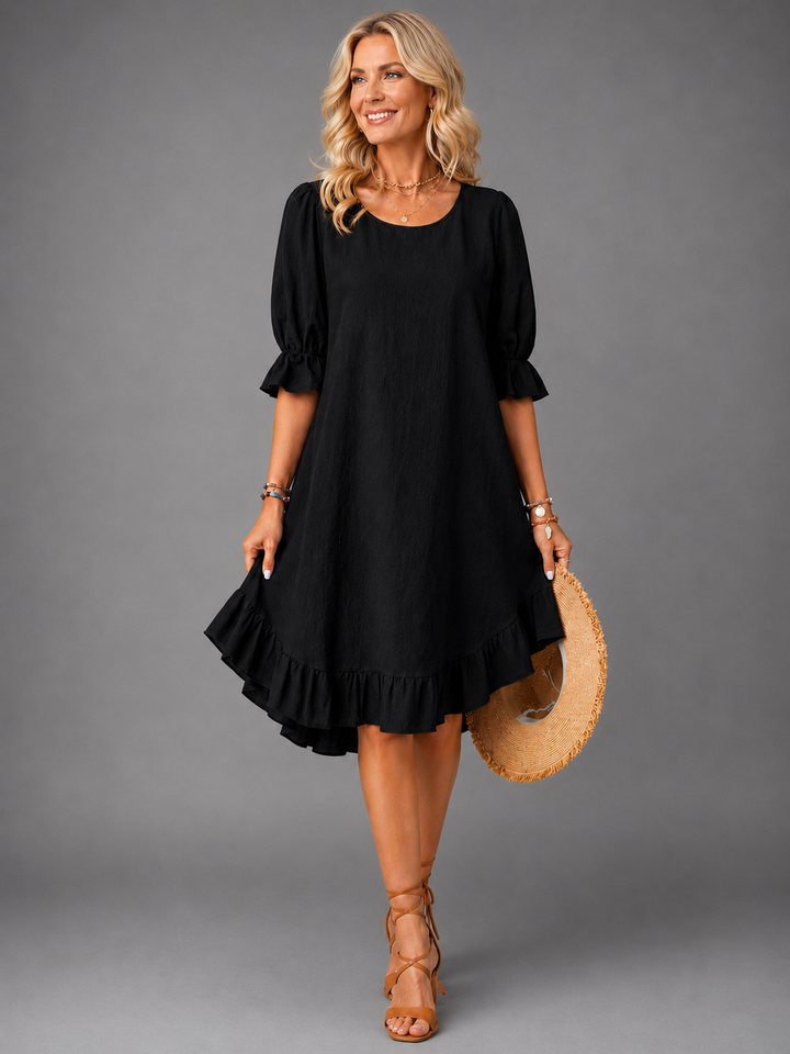 Caterina | Ruffle Hem Midi Dress