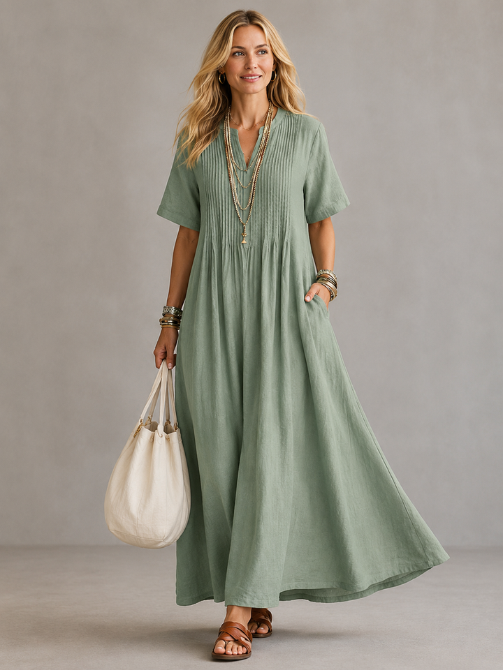 Martina | Pleated Maxi Dress