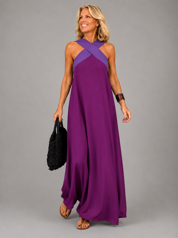 Susanna | Cross Neckline Maxi Dress