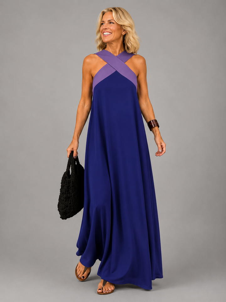 Susanna | Cross Neckline Maxi Dress