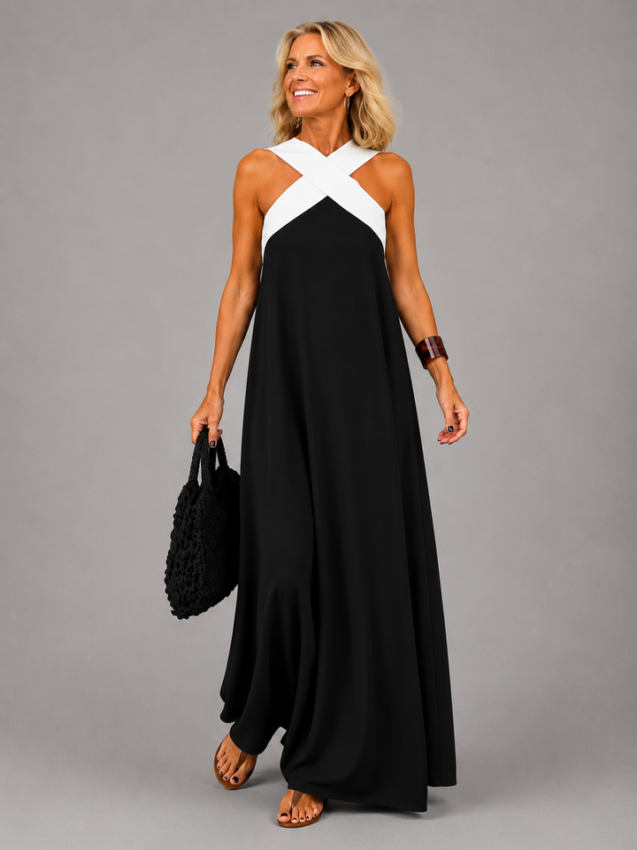Susanna | Cross Neckline Maxi Dress