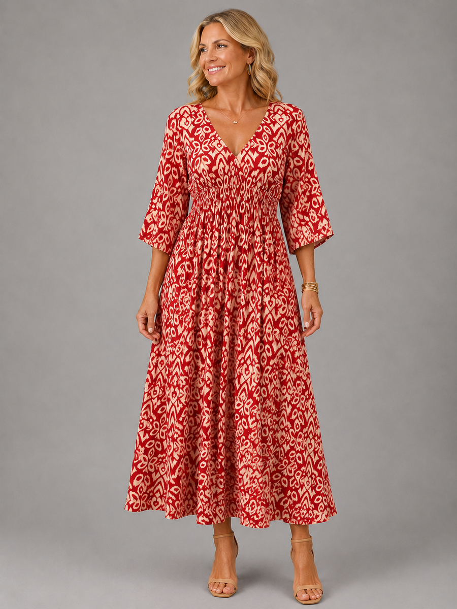Alessia | Bohemian Flowy Midi Dress