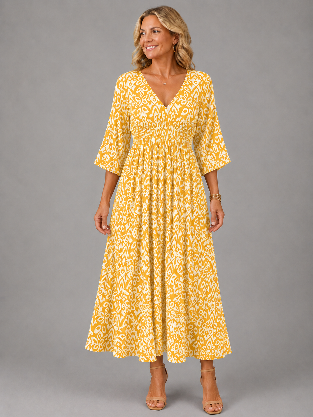 Alessia | Bohemian Flowy Midi Dress