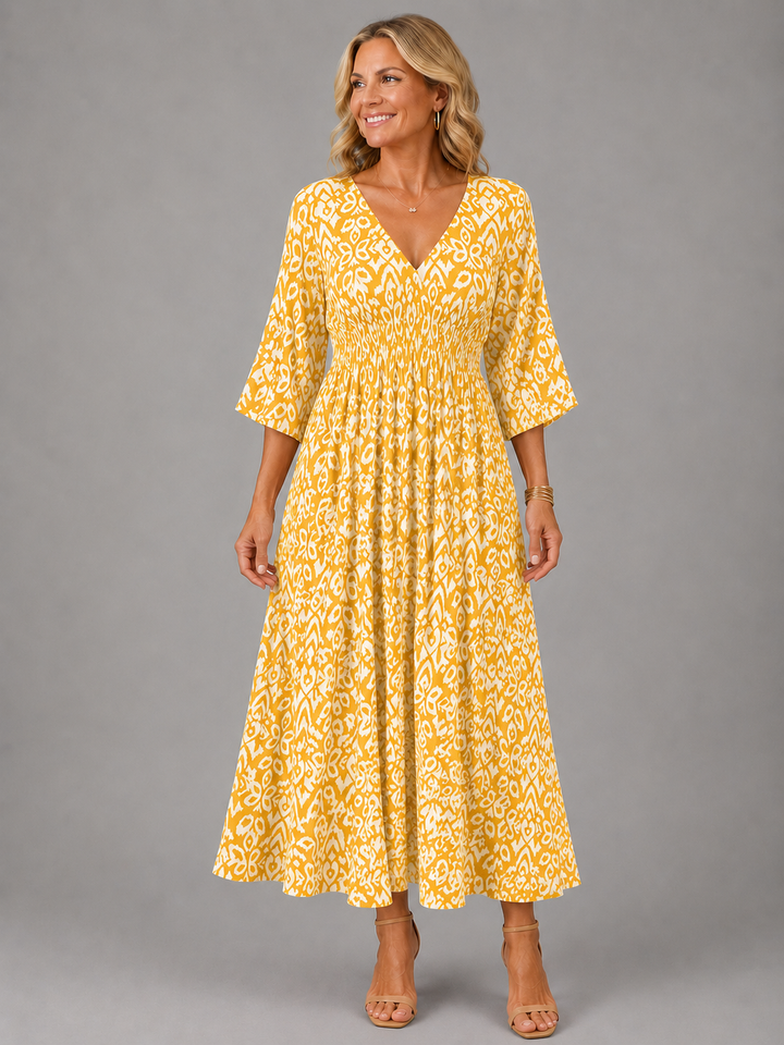 Alessia | Bohemian Flowy Midi Dress