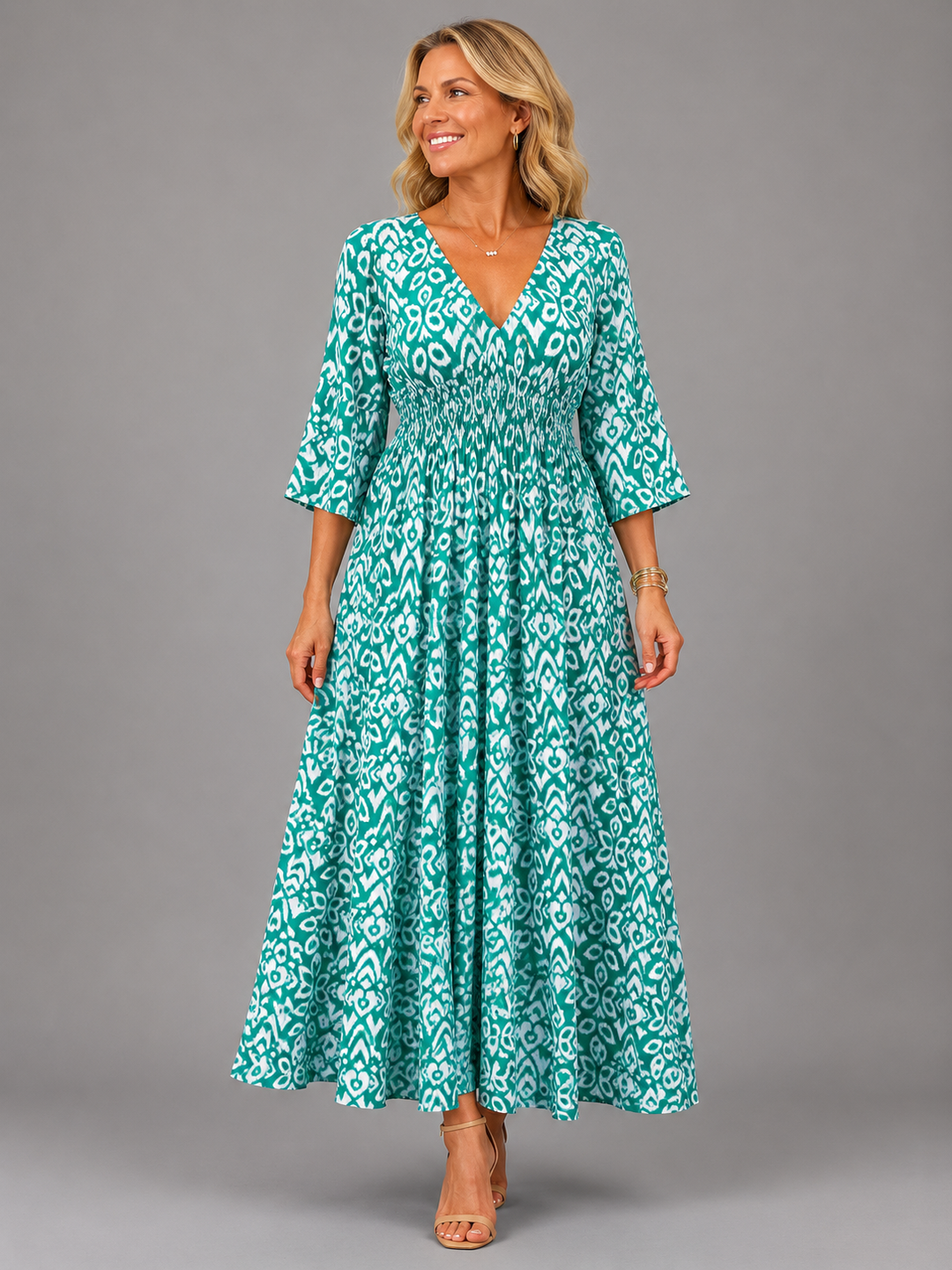 Alessia | Bohemian Flowy Midi Dress