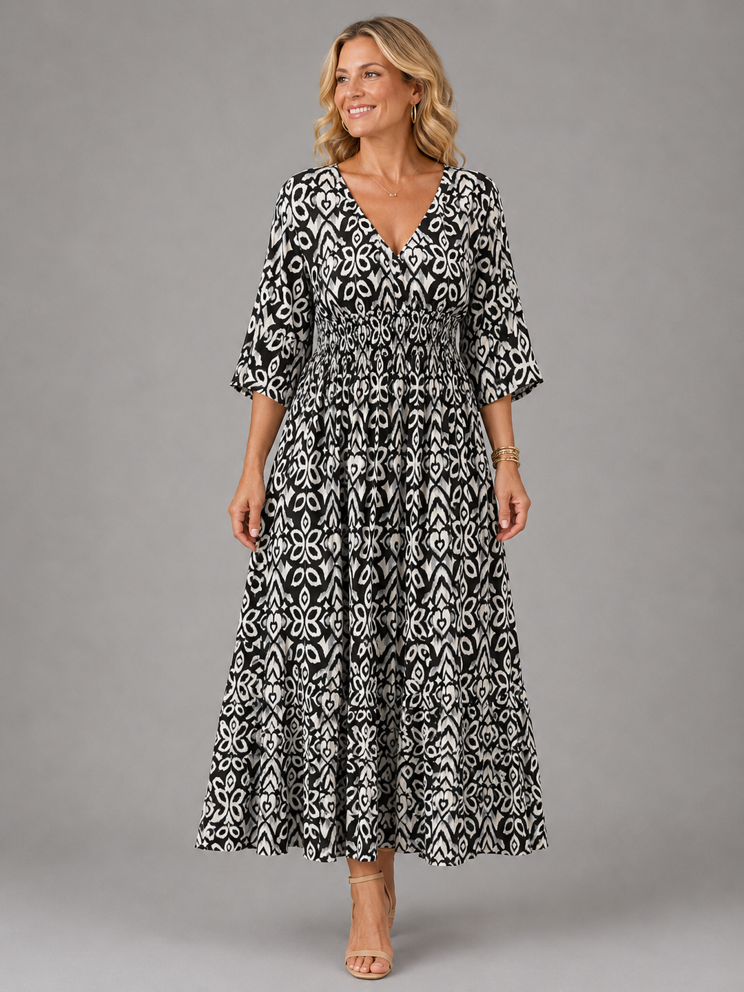 Alessia | Bohemian Flowy Midi Dress