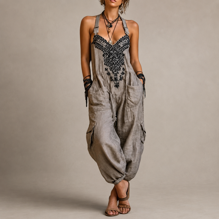 Pietra | Boho Overall Jumpsuit with Harem Fit