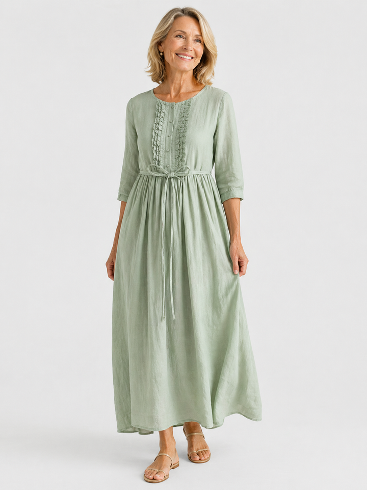 Elettra | Fitted Bodice Midi Dress