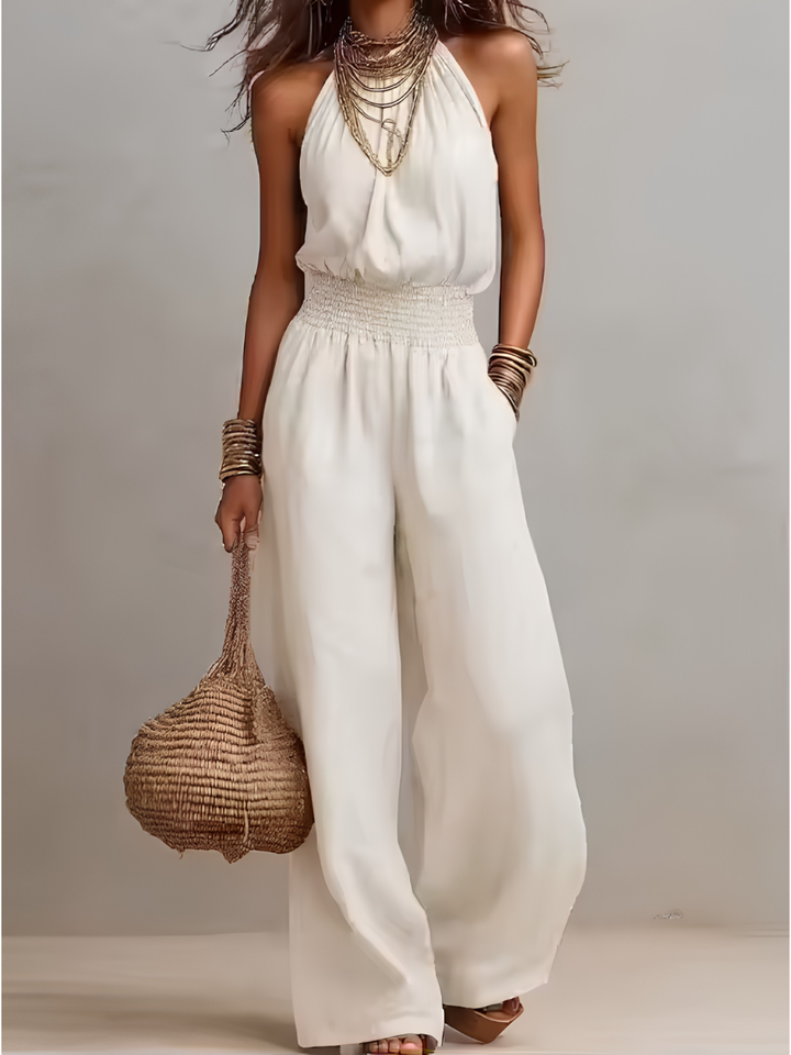 Salina | Halter Neck Wide-Leg Jumpsuit