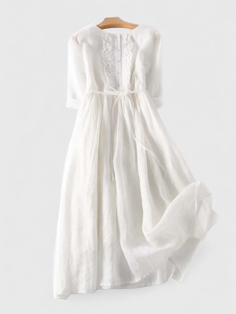 Elettra | Fitted Bodice Midi Dress