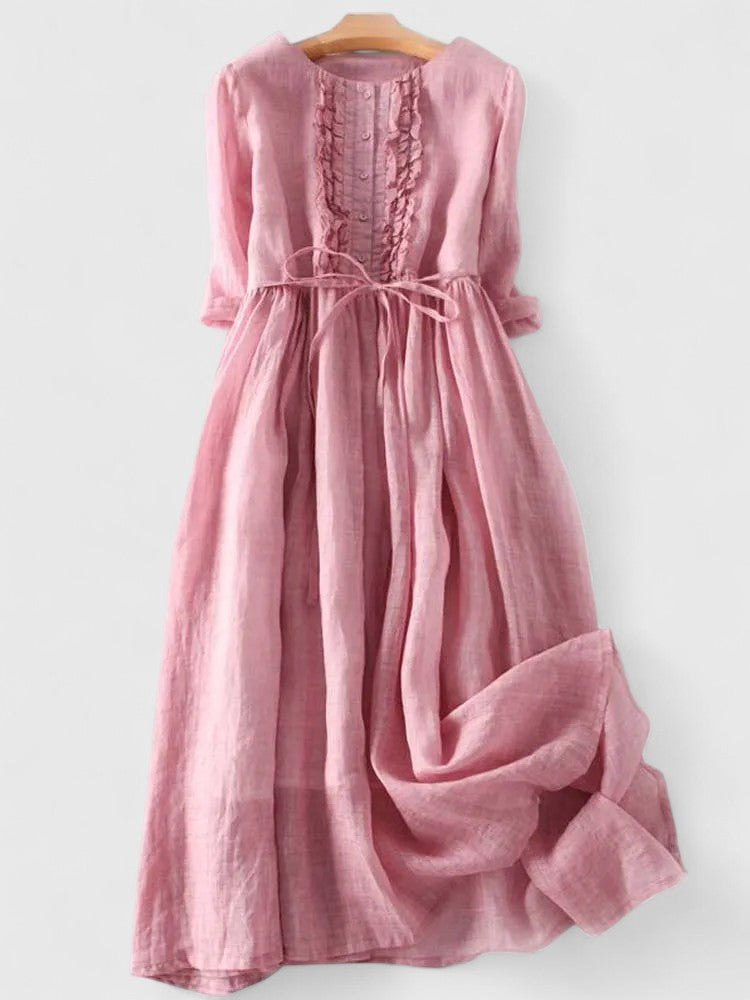 Elettra | Fitted Bodice Midi Dress