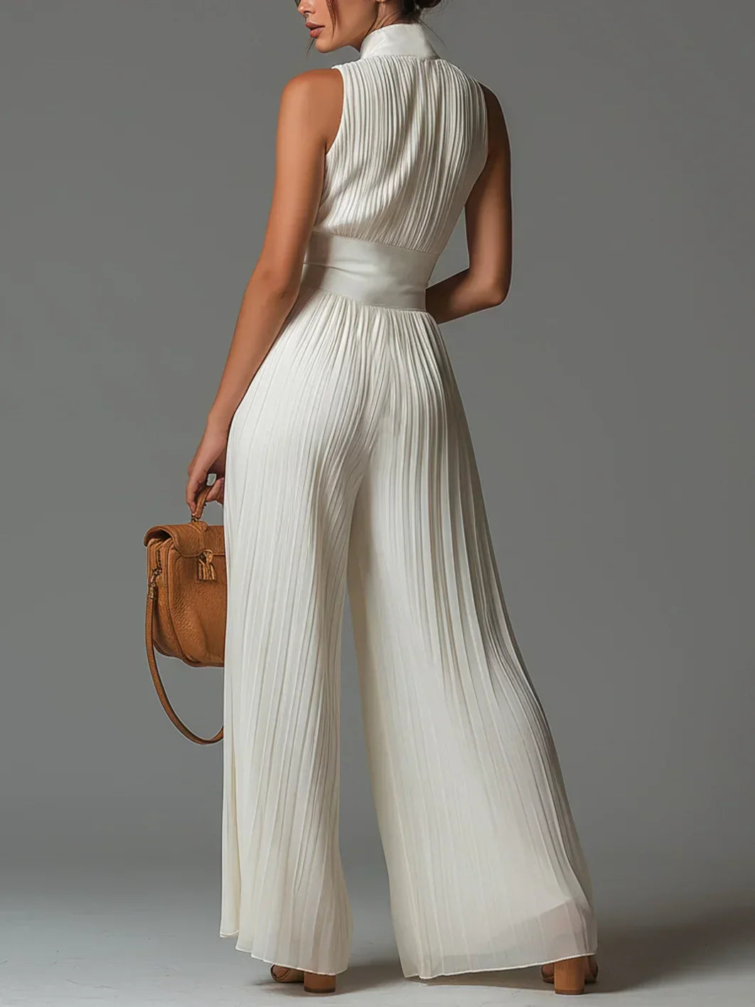 Lucrezia | Pleated Wide-Leg Jumpsuit