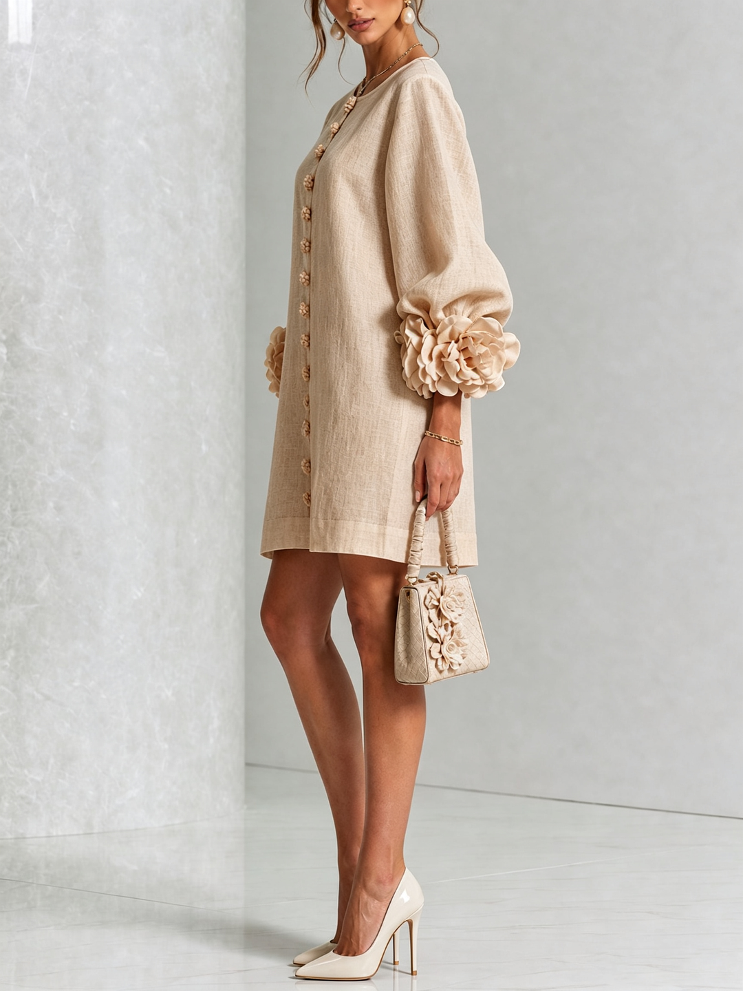 Rosalba | Floral Button-Down Mini Dress