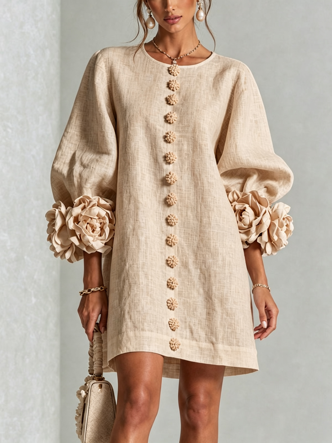 Rosalba | Floral Button-Down Mini Dress