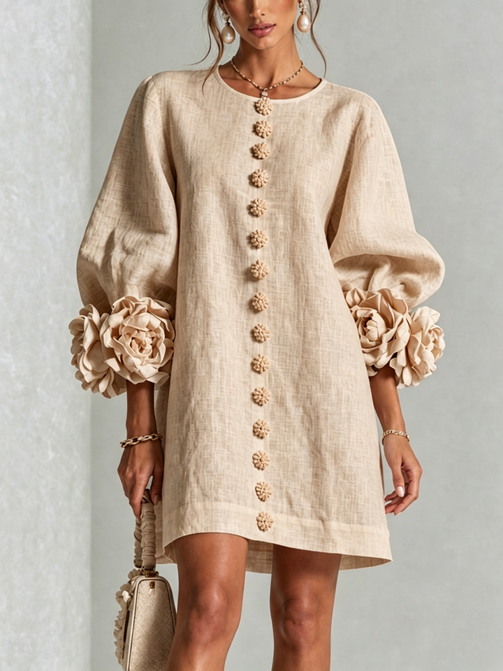 Rosalba | Floral Button-Down Mini Dress