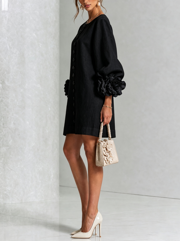 Rosalba | Floral Button-Down Mini Dress