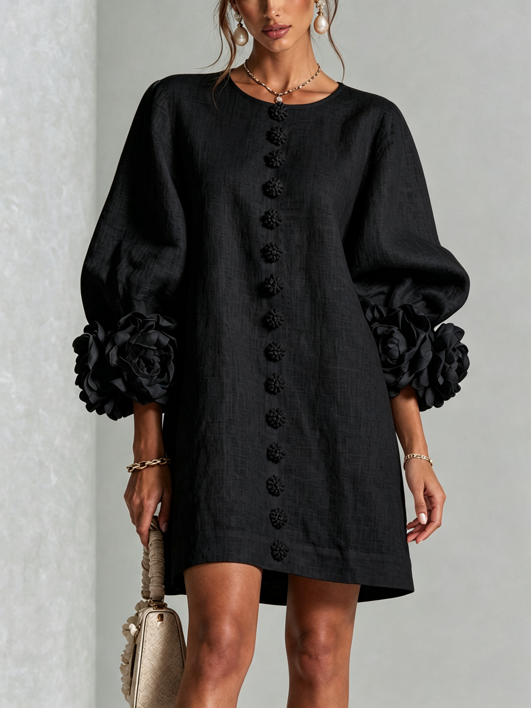 Rosalba | Floral Button-Down Mini Dress