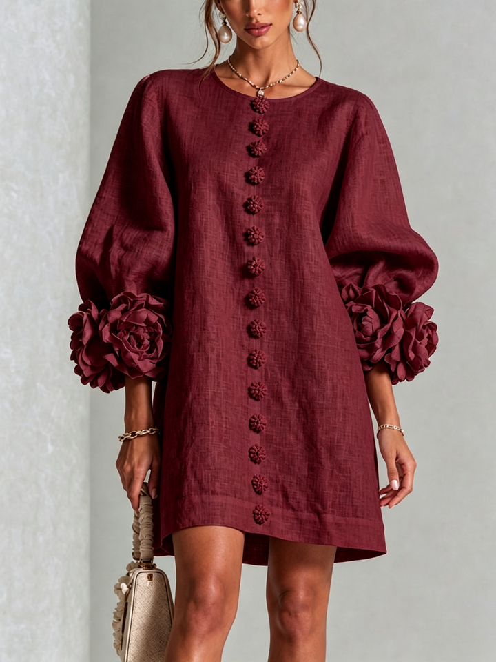 Rosalba | Floral Button-Down Mini Dress