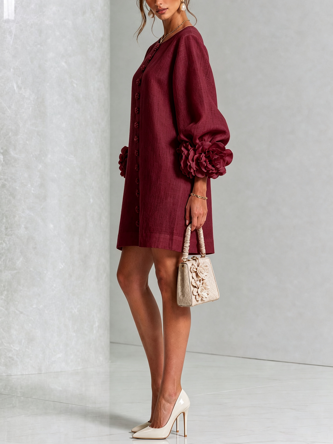 Rosalba | Floral Button-Down Mini Dress